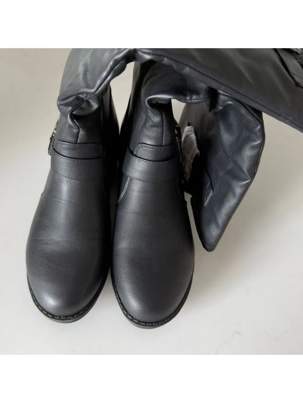 Journee Collection Black Stormy Knee High Boots Women Size 8